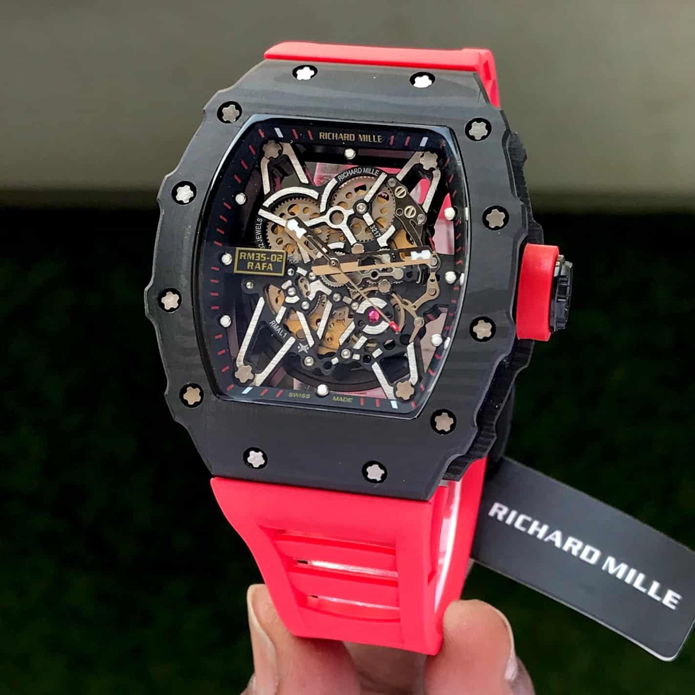 Richard Mille RM 35-02 Rafa Premiums Carbon Body Light Weight Automatic Mens Watch