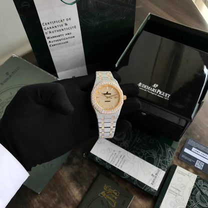 Audemars Piguet Royal Oak OffShore Ice Out Full Diamond Body Swiss ETA Automatic Mens Watch