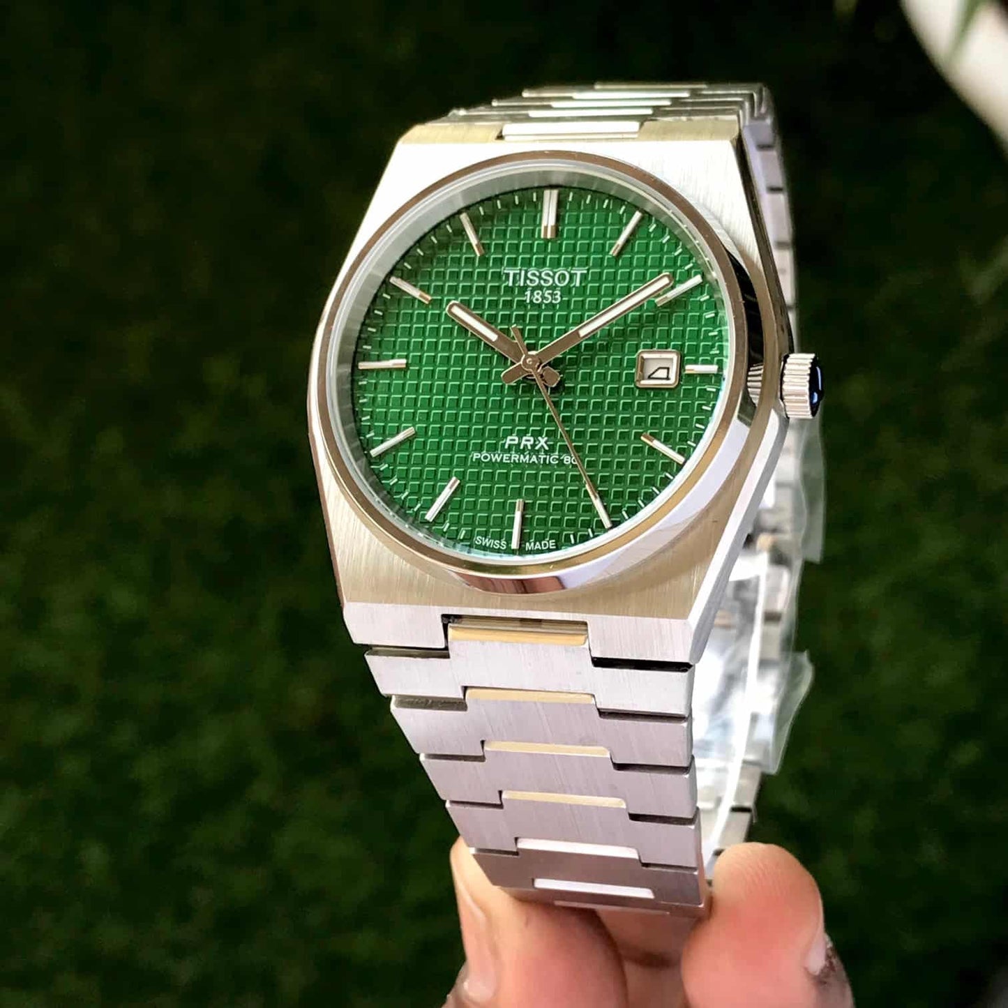 Tissot PRX Powermatic Japanese Green Dial Automatic Mens Watch