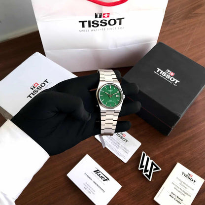 Tissot PRX Powermatic Japanese Green Dial Automatic Mens Watch