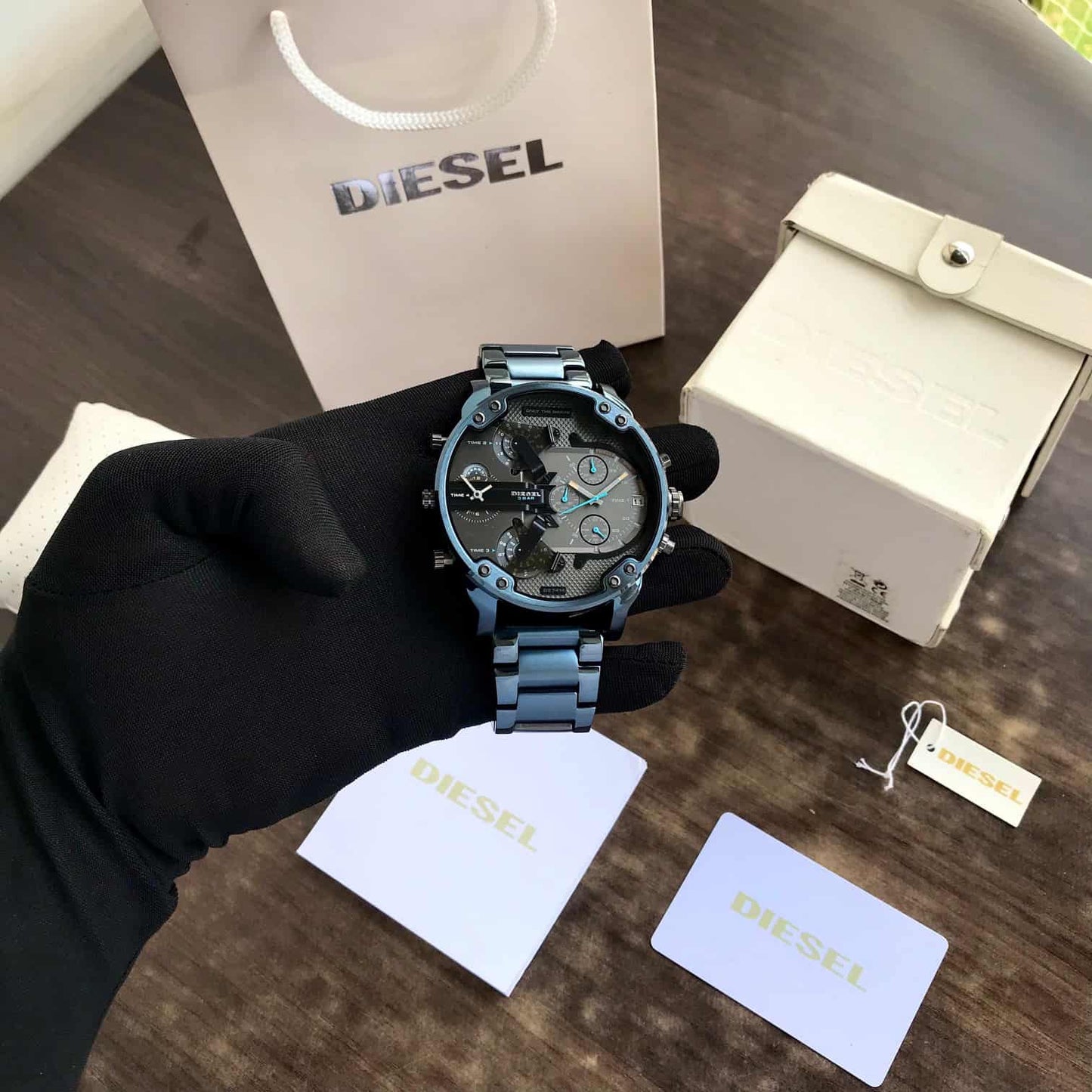 Diesel Mr. Daddy 2.0 BlueTitan – Quad Time Zone Chrono Edition
