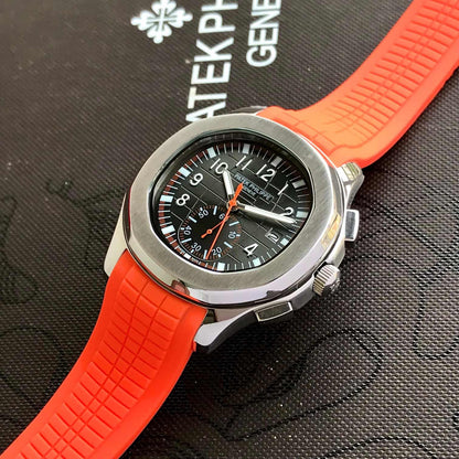 Patek Philippe Aquanaut Chronograph 5968A Orange Strap Automatic Men’s Watch