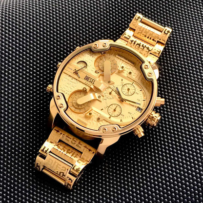 Diesel Mr. Daddy 2.0 GoldForge – Multi-Time Zone Chrono Edition