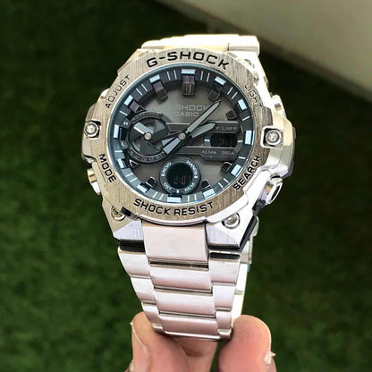Casio Gshock G-Steel GST-B400 Stainless Steel Grey Dial Men’s Watch
