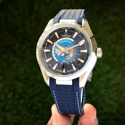 Omega Seamaster Aqua Terra Worldtimer – Blue Globe Edition