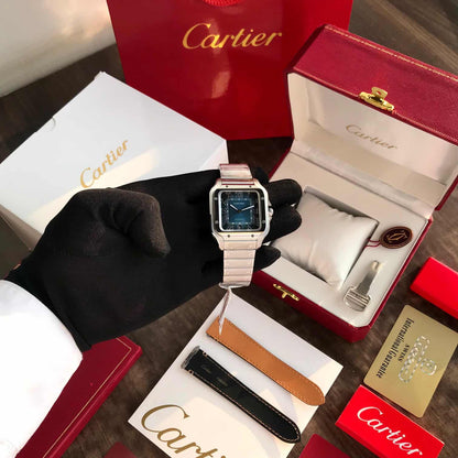 Cartier Santos Bleu – Automatic Steel Icon