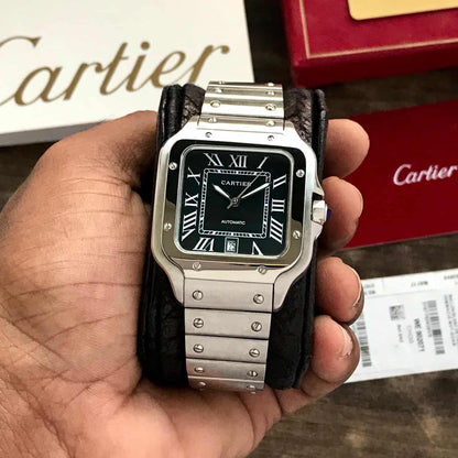 Cartier Santos Noire – Automatic Steel Icon