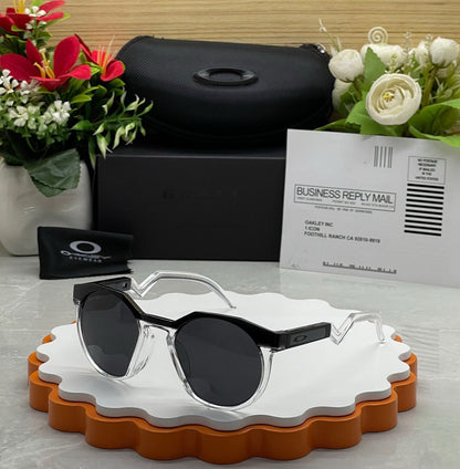 Oakley Fusion Round Sunglasses | Clear & Black Frame
