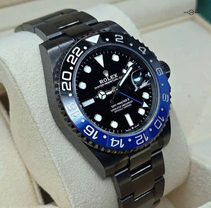 Rolex-Style GMT-Master II “Batman” – Black & Blue Ceramic Bezel