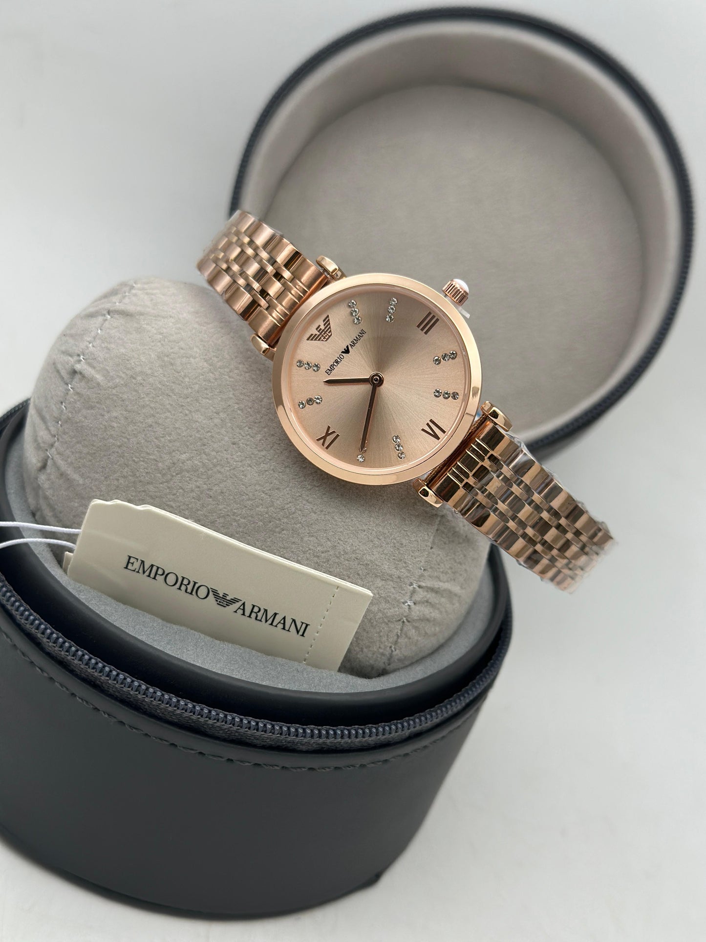 Emporio Armani Gianni T-Bar Rose Gold Ladies Watch