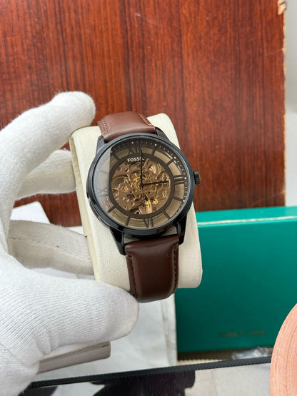 Fossil Townsman Automatic Brown Leather Watch