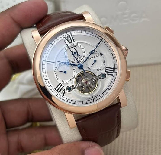 Cartier Celeste Tourbillon – Rose Gold & Cognac Elegance