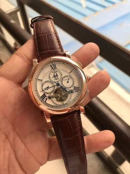 Cartier Celeste Tourbillon – Rose Gold & Cognac Elegance