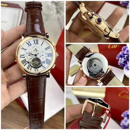Cartier Celeste Complication – White Dial & Cognac Strap