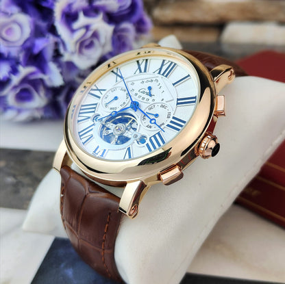 Cartier Celeste Complication – White Dial & Cognac Strap