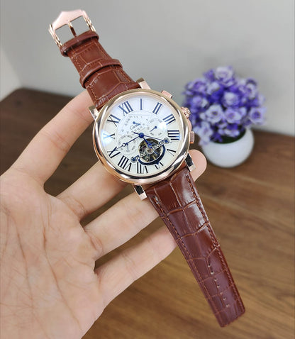 Cartier Celeste Complication – White Dial & Cognac Strap