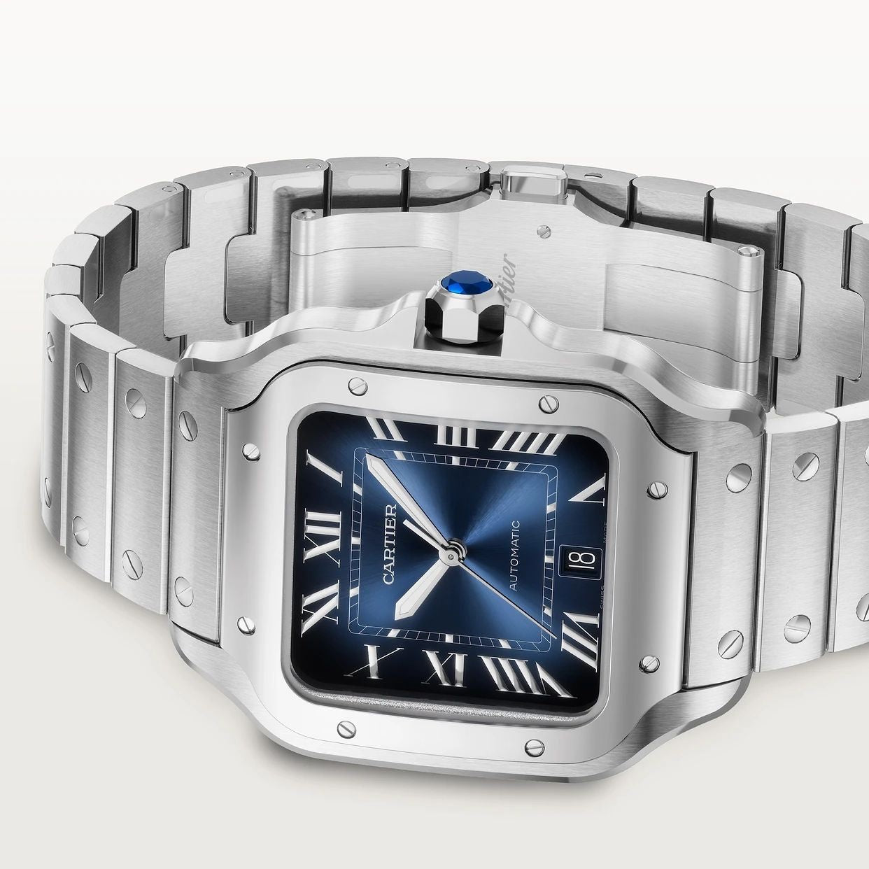 Cartier Santos Bleu – Automatic Steel Icon