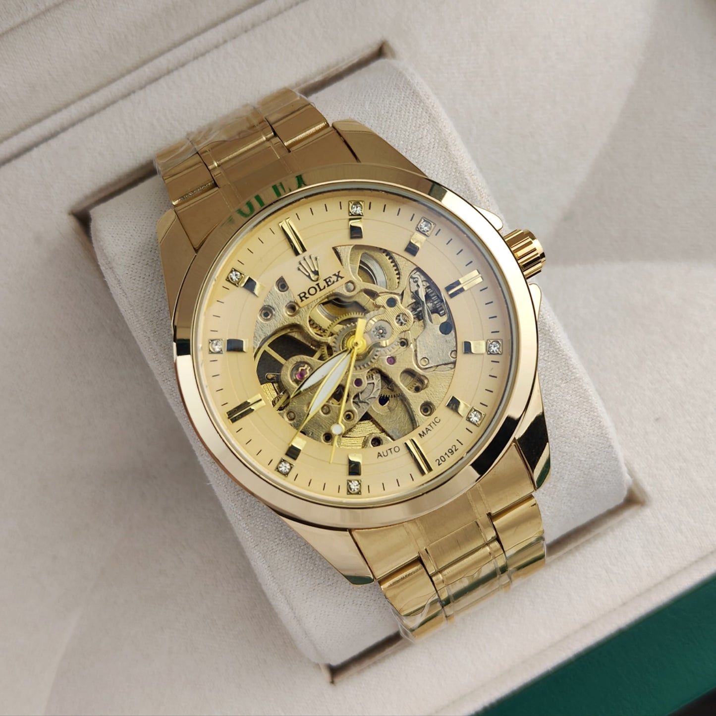 Rolex Skeleton Automatic Gold Watch