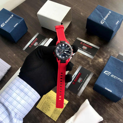 Casio Edifice Redline Sync – Tough Solar Bluetooth Edition