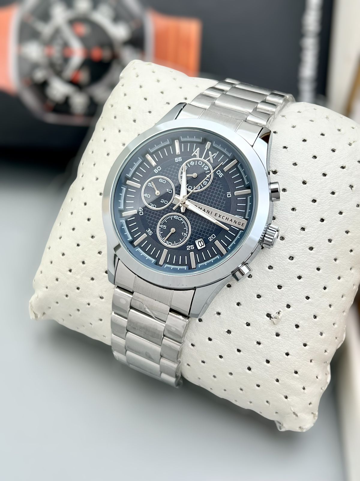 Armani Exchange AX Stainless Steel Chronograph Men’s Watch – Silver Edition