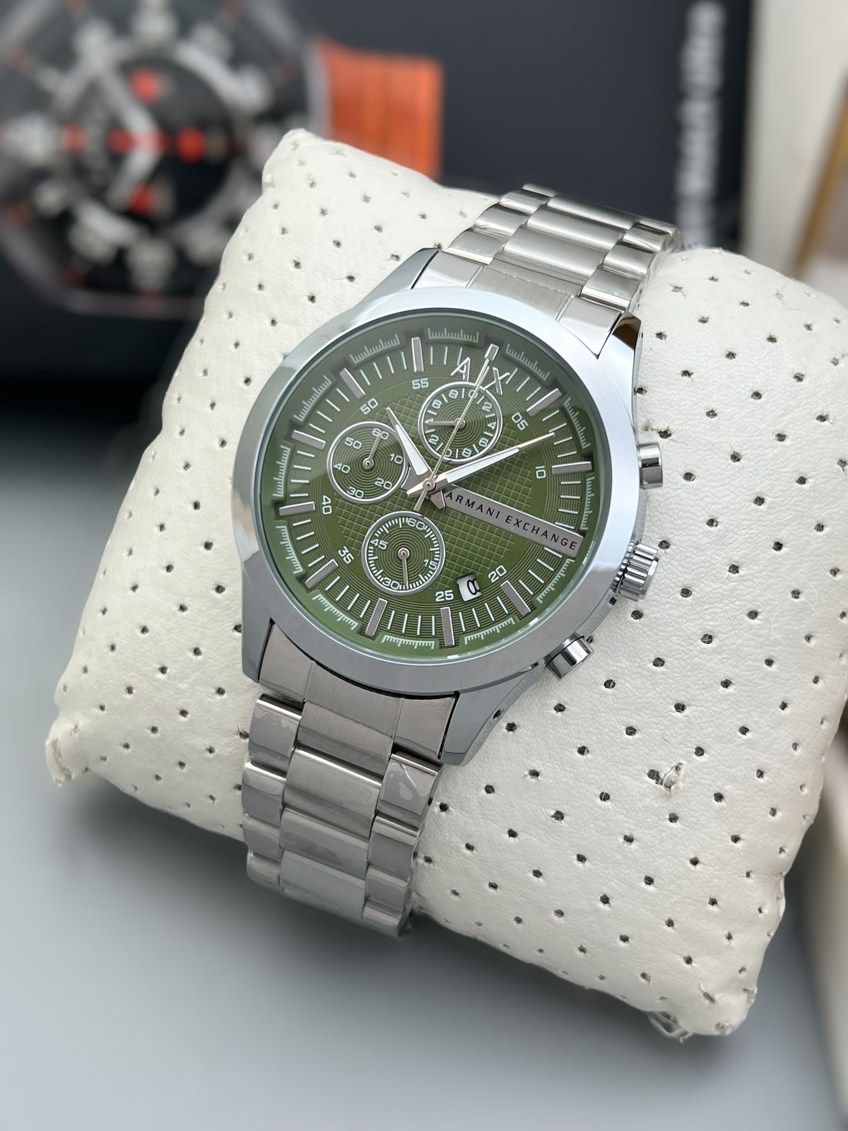 Armani Exchange AX Stainless Steel Chronograph Men’s Watch – Silver Edition