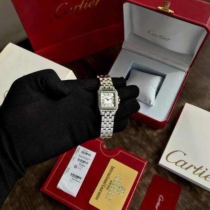 Cartier Tank Lumière – Diamond Bezel Silver Edition