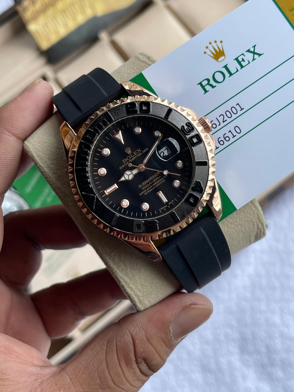 Rolex Submariner Oyster Perpetual Date – Black & Rose Gold Edition
