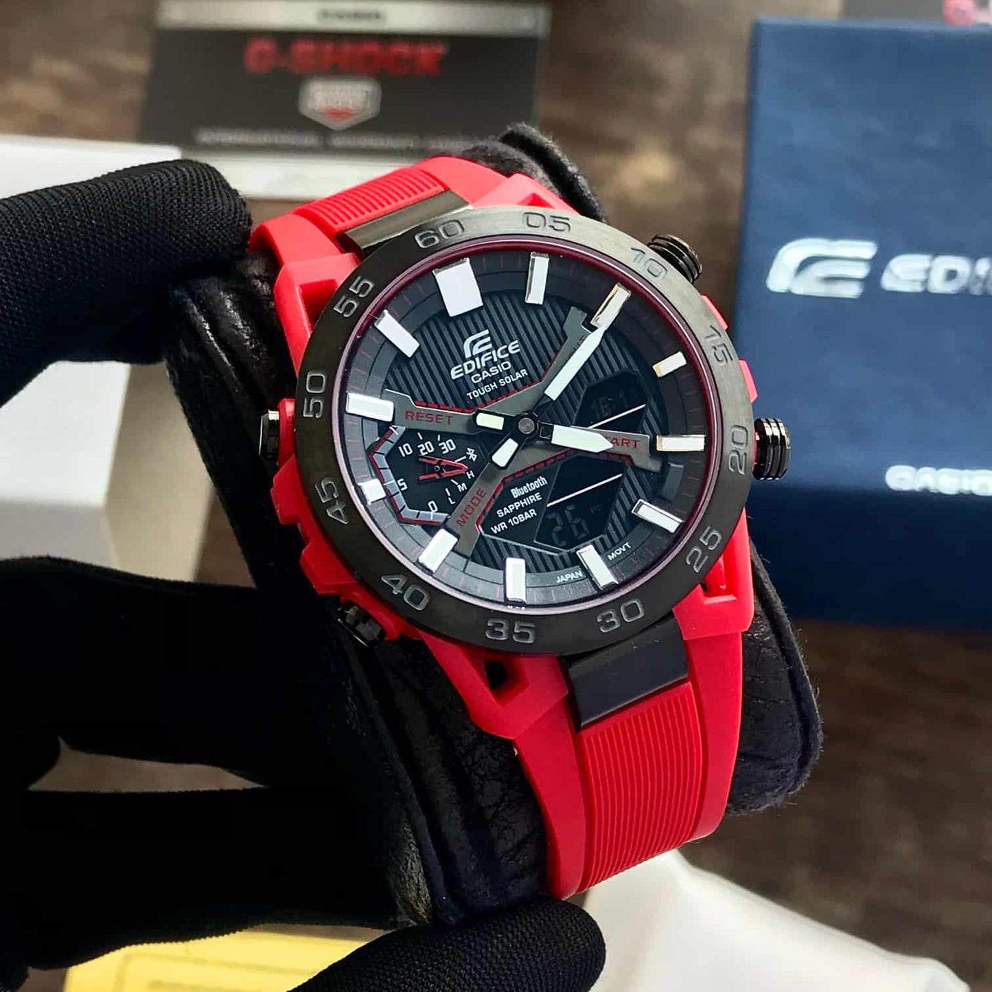 Casio Edifice Redline Sync – Tough Solar Bluetooth Edition