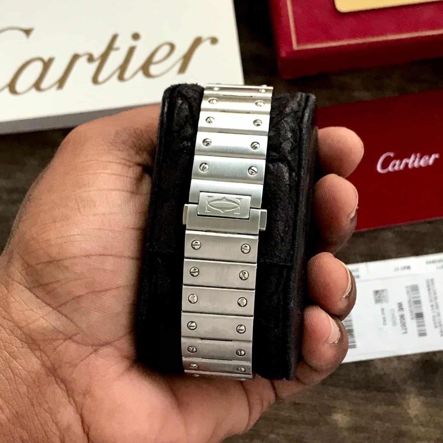 Cartier Santos Noire – Automatic Steel Icon