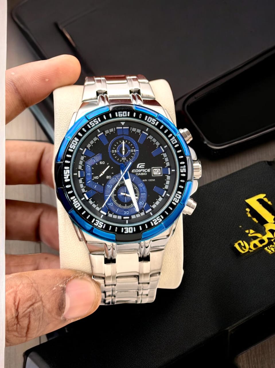 Casio Edifice Style Chronograph Watch – Dual Tone Dial with Steel Strap