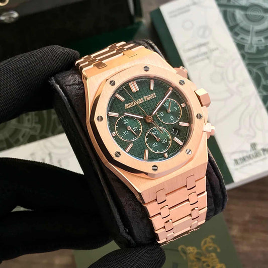 Audemars Piguet Royal Oak Chronograph – Rose Gold Green Dial Edition
