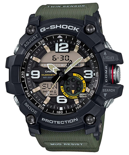 Casio G-Shock Mudmaster GG-1000-1A3DR Black Analog-Digital Dial Green Resin Strap Men’s Watch G662