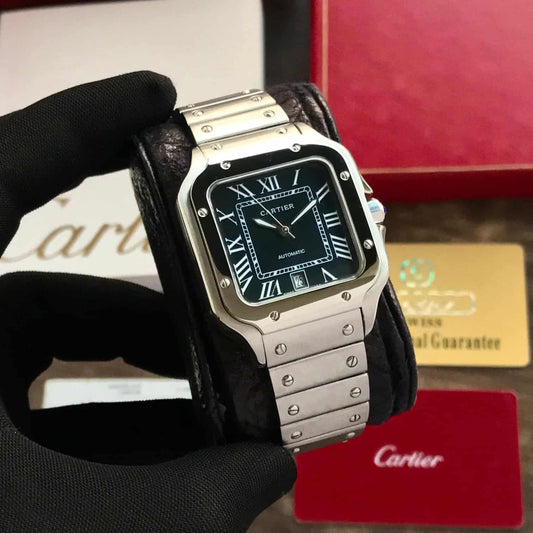 Cartier Santos Noire – Automatic Steel Icon