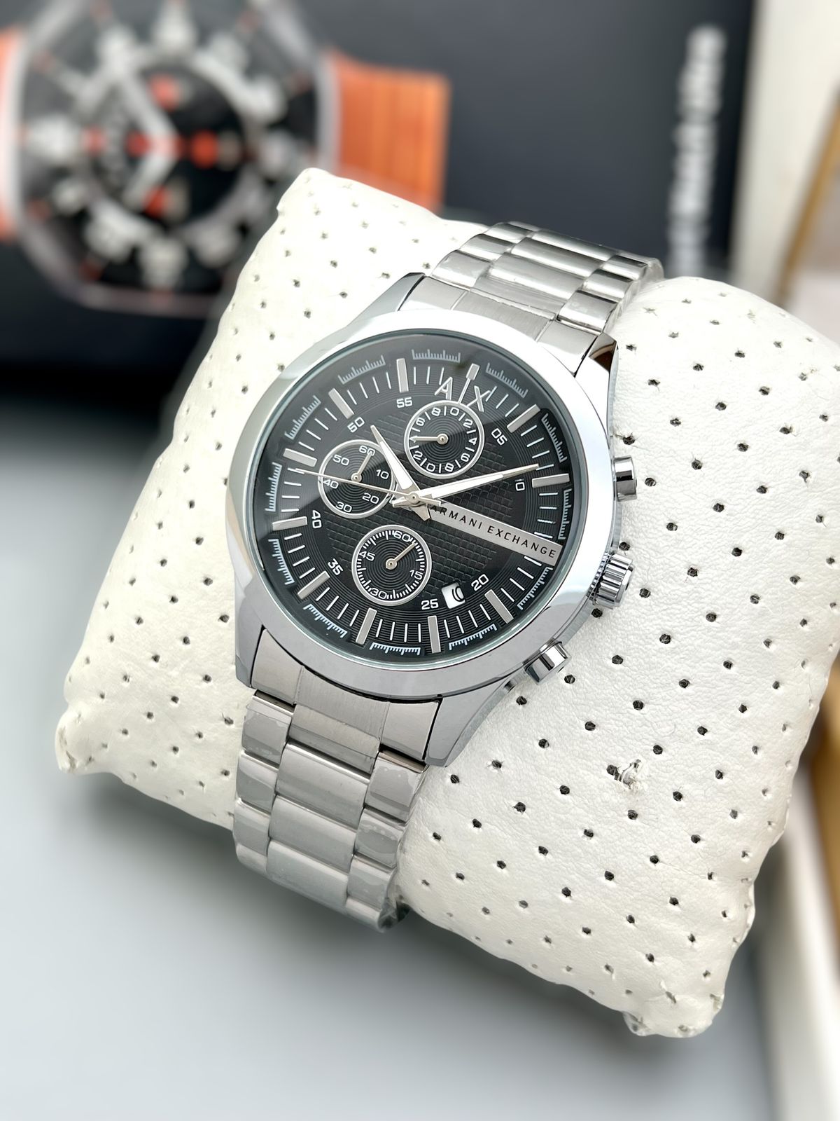 Armani Exchange AX Stainless Steel Chronograph Men’s Watch – Silver Edition