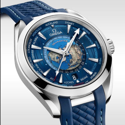 Omega Seamaster Aqua Terra Worldtimer – Blue Globe Edition