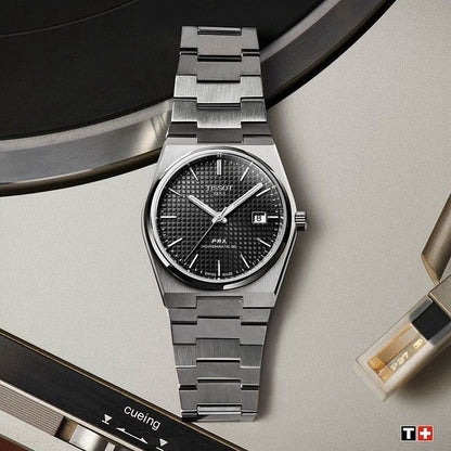 Tissot PRX Powermatic Japanese Black Dial Automatic Mens Watch