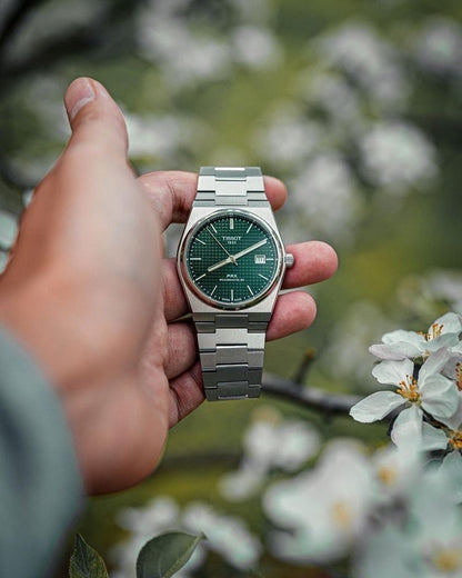 Tissot PRX Powermatic Japanese Green Dial Automatic Mens Watch