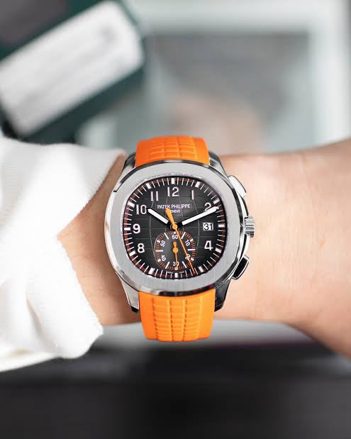 Patek Philippe Aquanaut Chronograph 5968A Orange Strap Automatic Men’s Watch