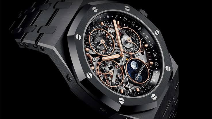 Audemars Piguet Perpetual Calendar Open Worked Full Black Automatic Mens Watch