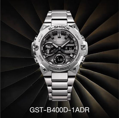 Casio Gshock G-Steel GST-B400 Stainless Steel Grey Dial Men’s Watch