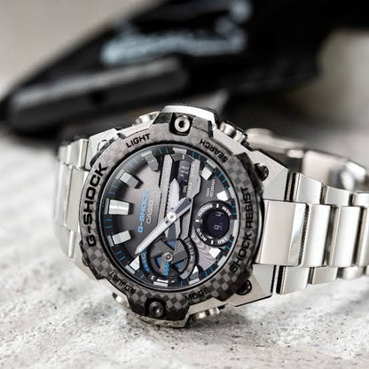 Casio Gshock G-Steel GST-B400 Stainless Steel Black Dial Men’s Watch